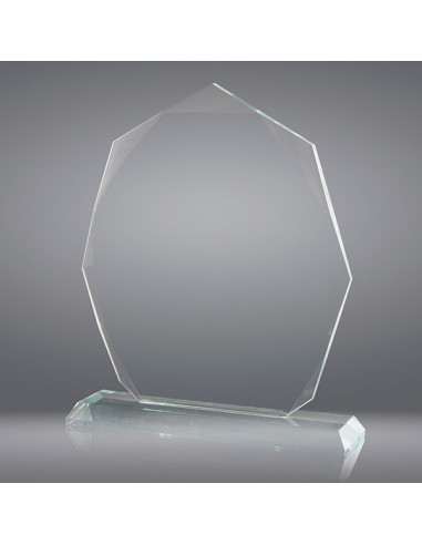 Trofeus ABM - Trofeu sostenible en vidre i cantonades amb bisell, d'1cm de gruix i preparat per la gravació en làser o 2D.