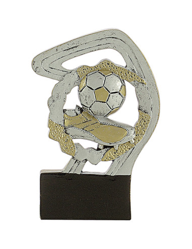 Trofeo de participación de fútbol en resina decorada.