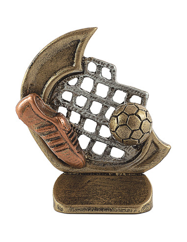 Trofeo de participación de fútbol en resina decorada.