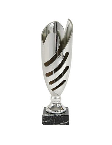 Trofeus ABM - Copa esportiva de disseny en ABS platejada i peanay negre. 3 tamanys.