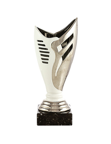 Trofeus ABM - Copa esportiva en ceràmica decorada i peanya de marbre negre. 4 tamanys.
