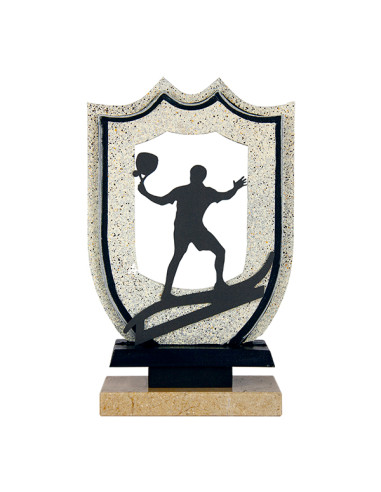 Trofeus ABM - Trofeu esportiu en resina deorada amb el motiu esportiu a escollir en metall. Disponible en tots els esports.