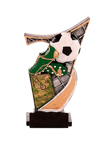 Trofeo de fútbol de participación en resina decorada.