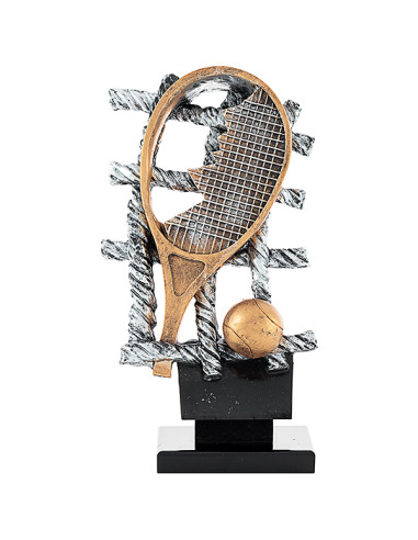 Trofeus ABM - Trofeu de tennis en resina decorada bicolor.