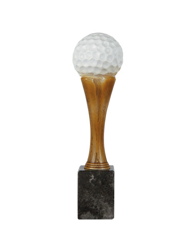 Trofeo de golf en resina decorada.