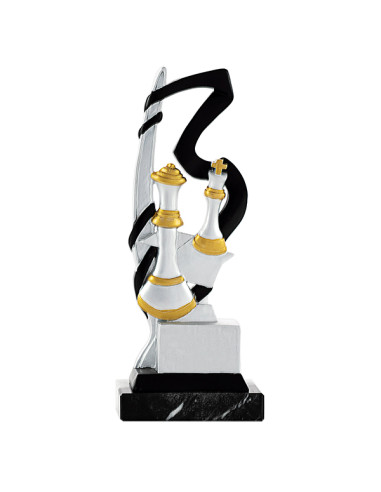Trofeus ABM - Trofeu d'escacs en resina decorada, ideal per participació.