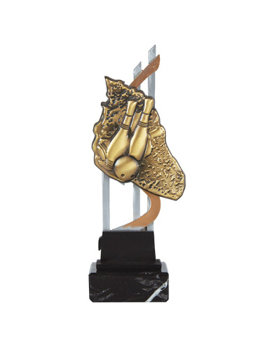 Trofeus ABM - Trofeu de bitlles en resina decorada i i motiu daurat.