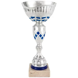 Copa Deportiva Bicolor Plateada y Azul 1262